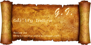 Gálfy Indira névjegykártya